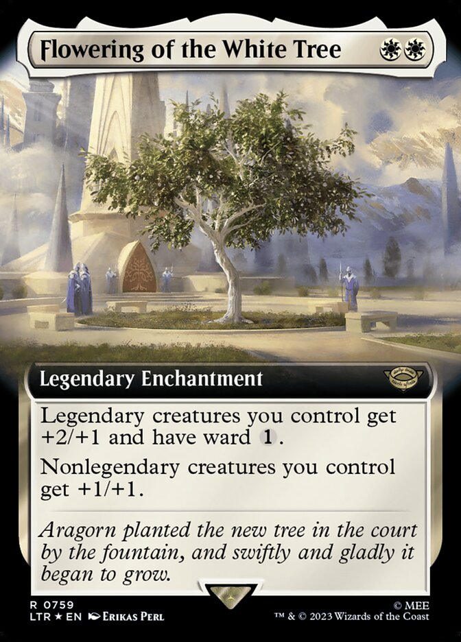 Flowering of the White Tree 759 (Universes Beyond: The Lord of the Rings: Tales of Middle-earth)  - Extended Art Surge Foil | Good Games Cannington