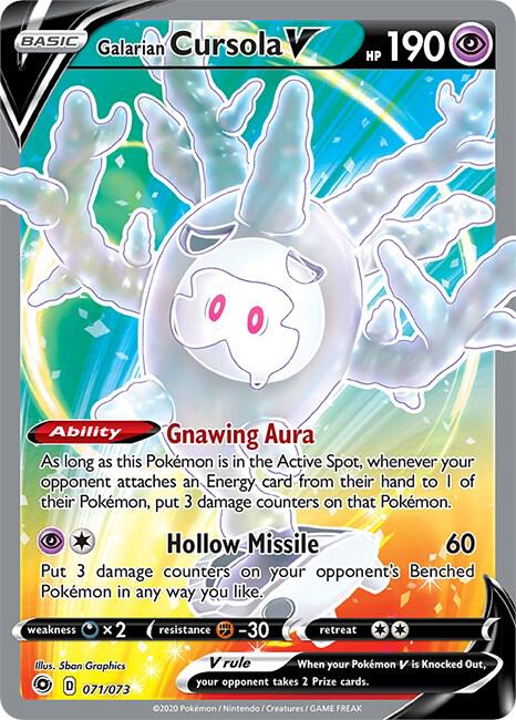 Galarian Cursola V Full Art 71/73 (Champion's Path)  - Holofoil | Good Games Cannington