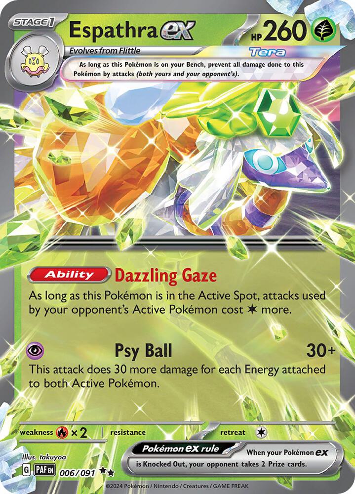 Espathra ex 006 091 (SV: Paldean Fates)  - Holofoil | Good Games Cannington