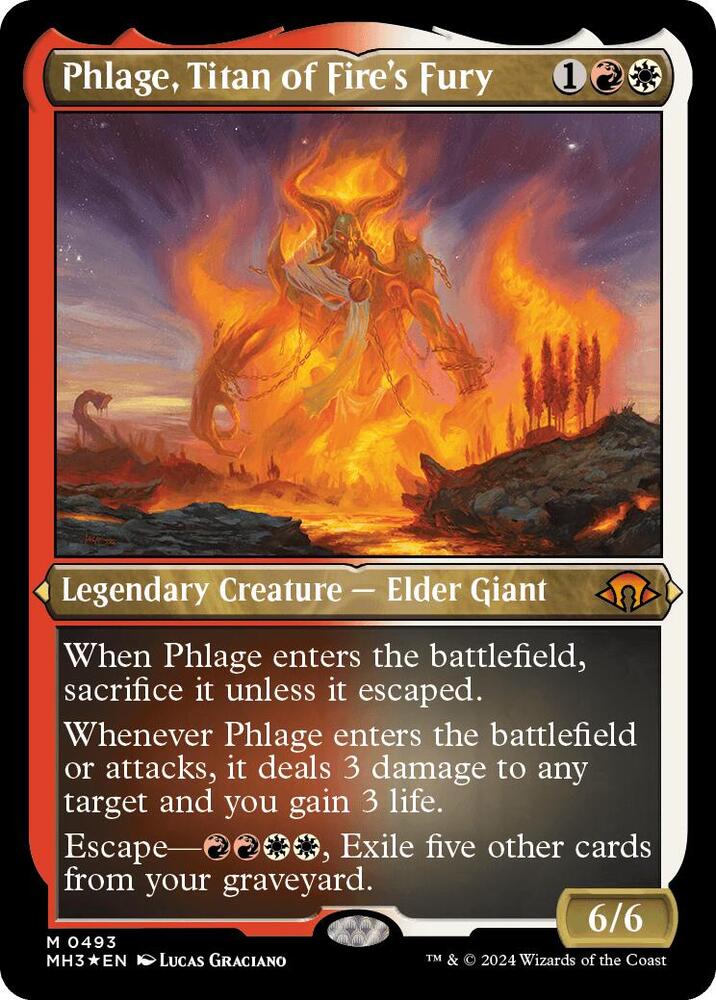Phlage, Titan of Fires Fury 493/319 (Modern Horizons 3)  - Etched Foil | Good Games Cannington