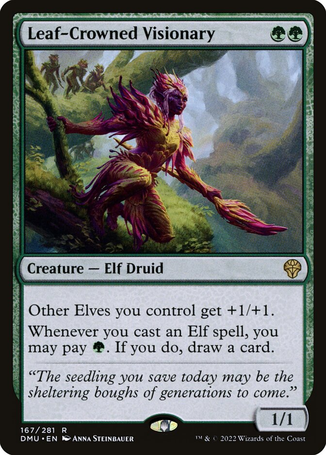 Leaf-Crowned Visionary 167/281 (Dominaria United)  | Good Games Cannington