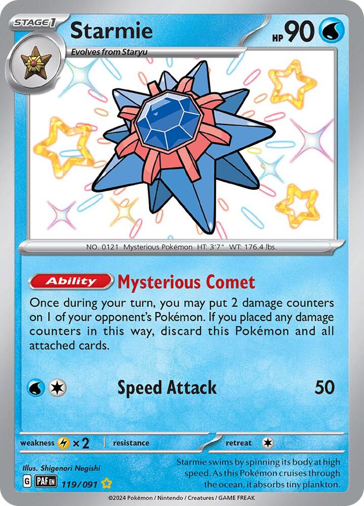 Starmie 119/091 (SV: Paldean Fates)  - Holofoil | Good Games Cannington