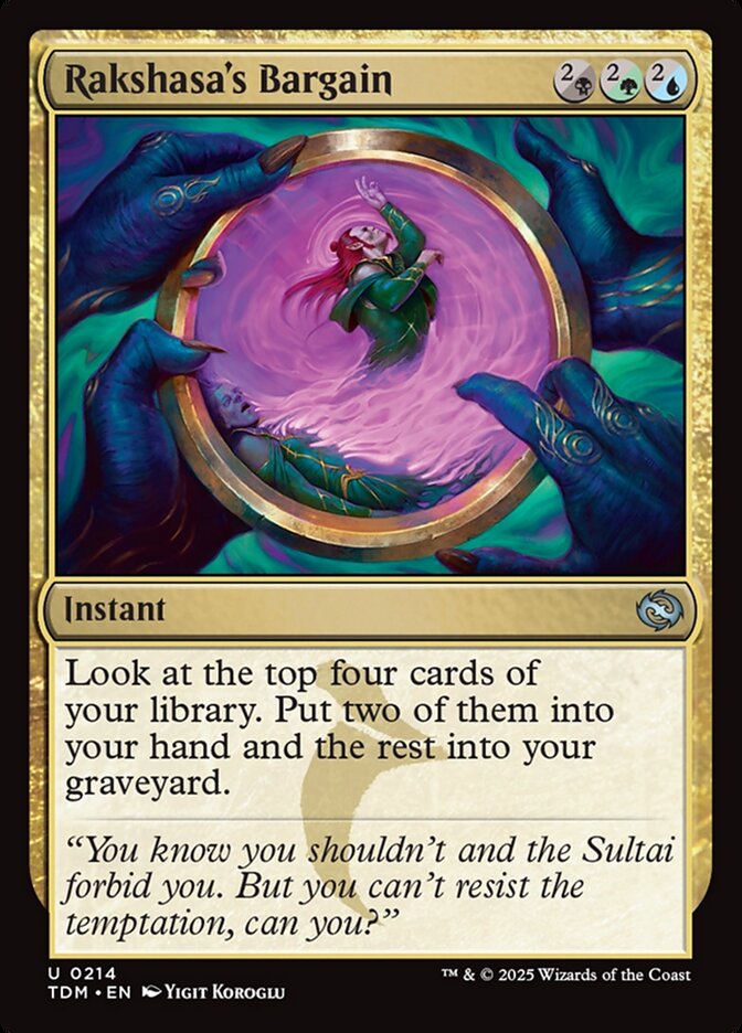 Rakshasa's Bargain 214 (Tarkir: Dragonstorm)  - Foil | Good Games Cannington