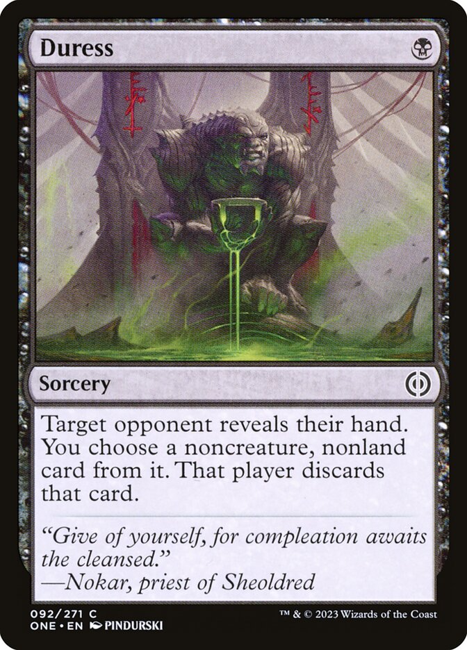 Duress 92/271 (Phyrexia: All Will Be One)  - Foil | Good Games Cannington