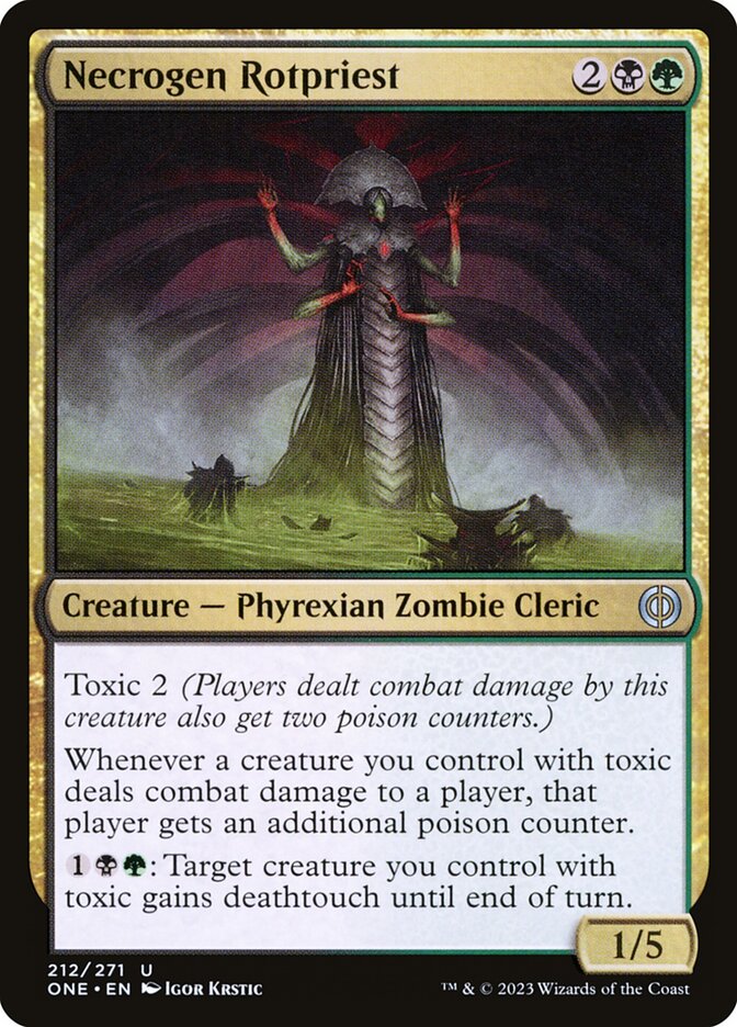 Necrogen Rotpriest 212/271 (Phyrexia: All Will Be One)  - Foil | Good Games Cannington