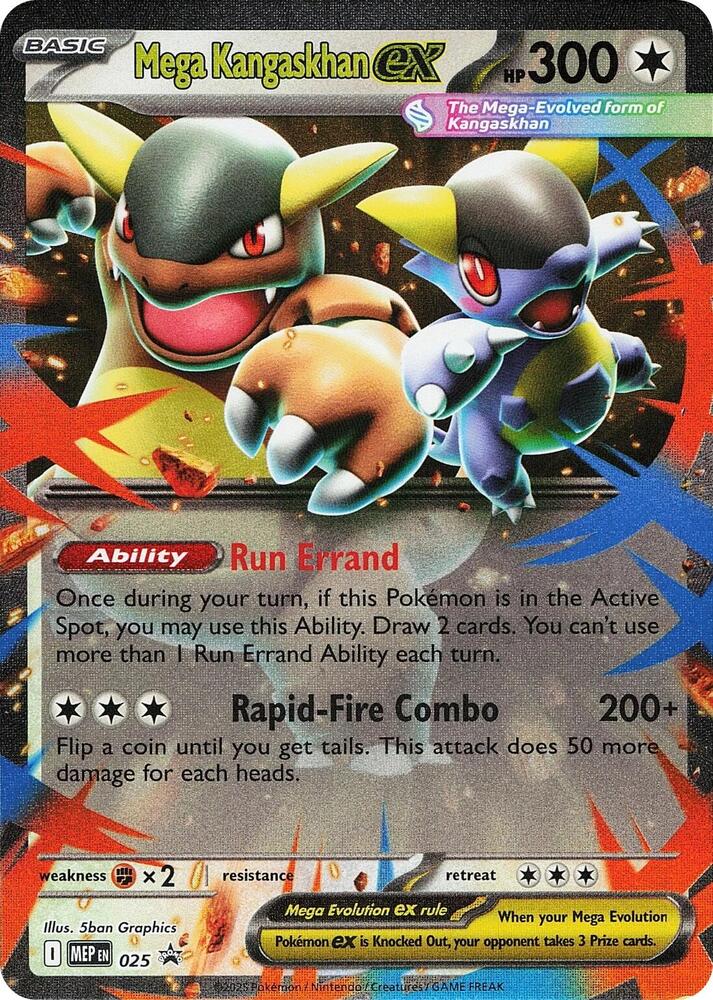 Mega Kangaskhan ex 025 (ME: Mega Evolution Promo)  - Holofoil | Good Games Cannington