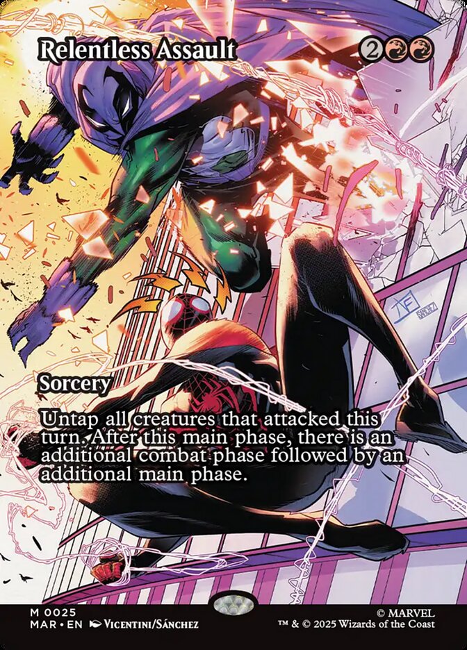 Relentless Assault 25 (Marvel Universe Eternal-Legal)  - Borderless Foil | Good Games Cannington