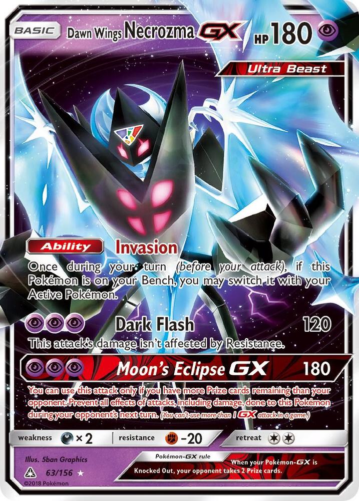 Dawn Wings Necrozma GX 63/156 (SM - Ultra Prism)  - Holofoil | Good Games Cannington