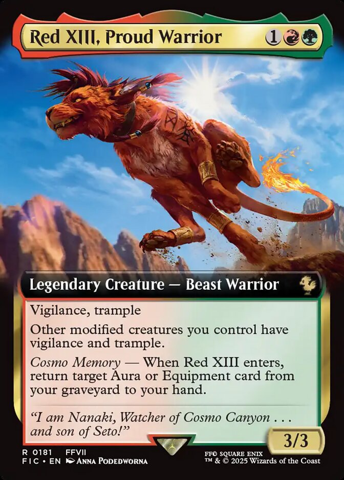 Red XIII, Proud Warrior 181 (Commander: FINAL FANTASY)  - Extended Art | Good Games Cannington