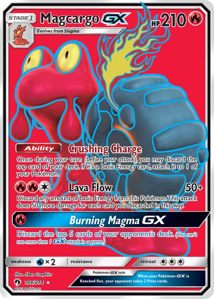 Magcargo GX 198/214 (SM - Lost Thunder)  - Holofoil | Good Games Cannington