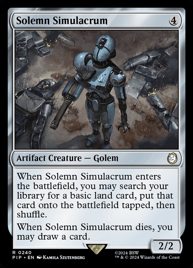 Solemn Simulacrum 240 (Universes Beyond: Fallout)  | Good Games Cannington