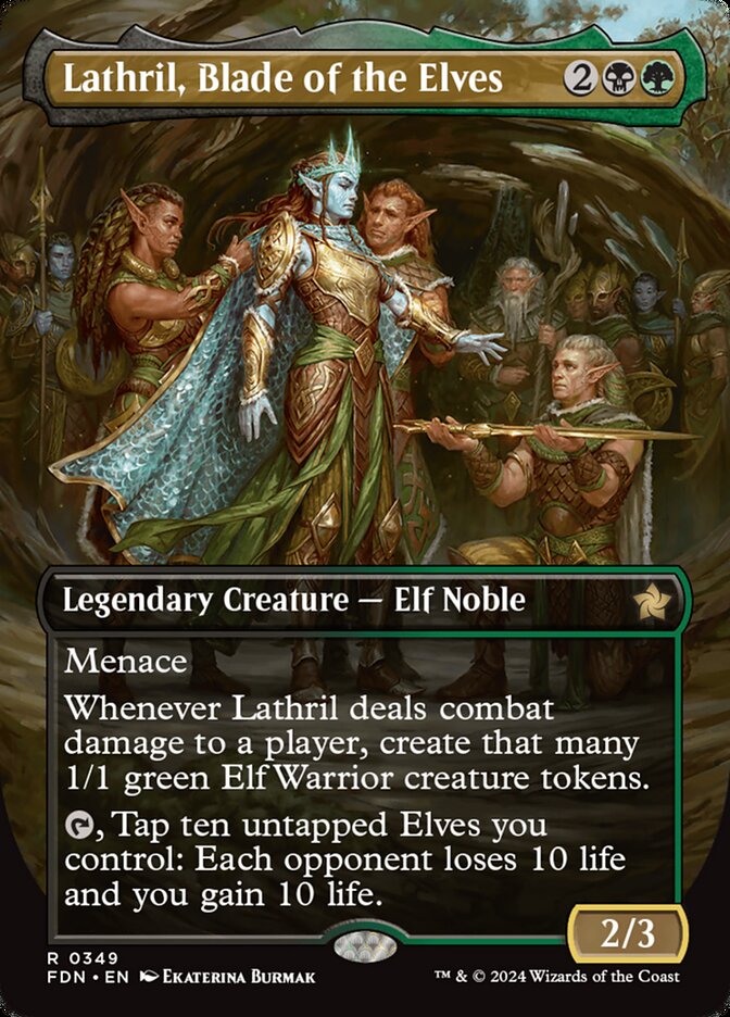 Lathril, Blade of the Elves 349/291 (Foundations)  - Borderless | Good Games Cannington