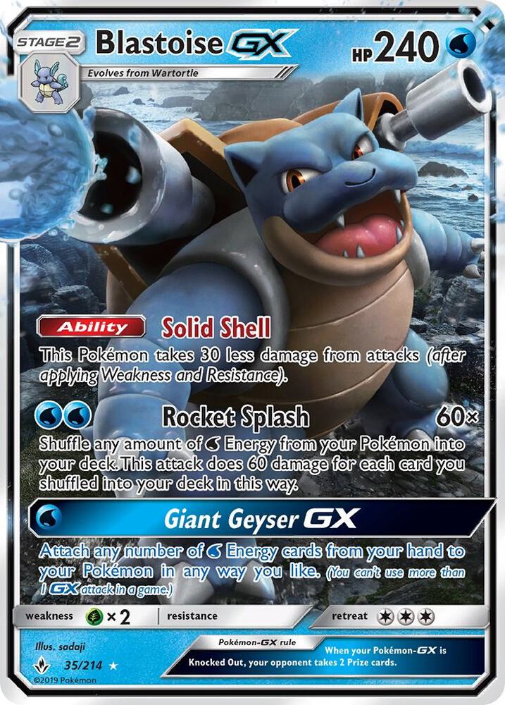 Blastoise GX 35/214 (SM - Unbroken Bonds)  - Holofoil | Good Games Cannington