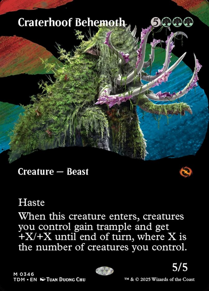 Craterhoof Behemoth 346/291 (Tarkir: Dragonstorm)  - Borderless | Good Games Cannington