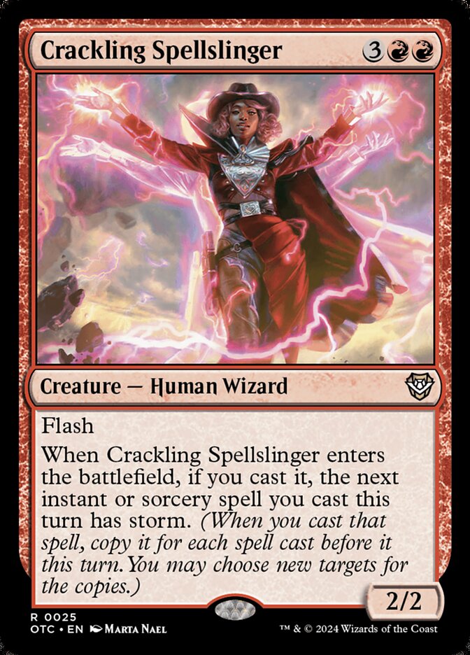 Crackling Spellslinger 25/342 (Commander: Outlaws of Thunder Junction)  | Good Games Cannington