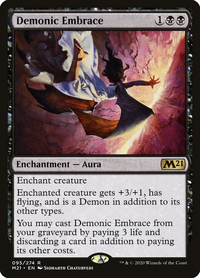 Demonic Embrace 95 (Core Set 2021)  | Good Games Cannington