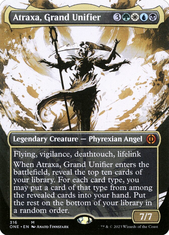 Atraxa, Grand Unifier 316 (Phyrexia: All Will Be One)  - Borderless | Good Games Cannington