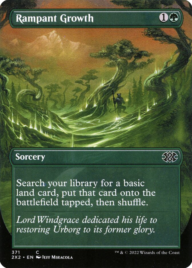 Rampant Growth Borderless 371 (Double Masters 2022)  - Foil | Good Games Cannington