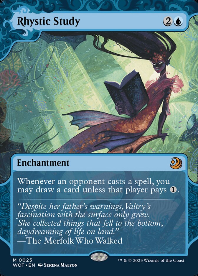 Rhystic Study 25 (Wilds of Eldraine: Enchanting Tales)  - Showcase | Good Games Cannington