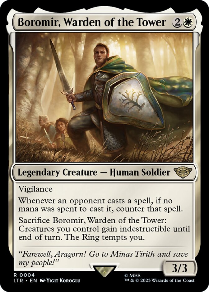 Boromir Warden of the Tower 4 (Universes Beyond: The Lord of the Rings: Tales of Middle-earth)  - Foil | Good Games Cannington
