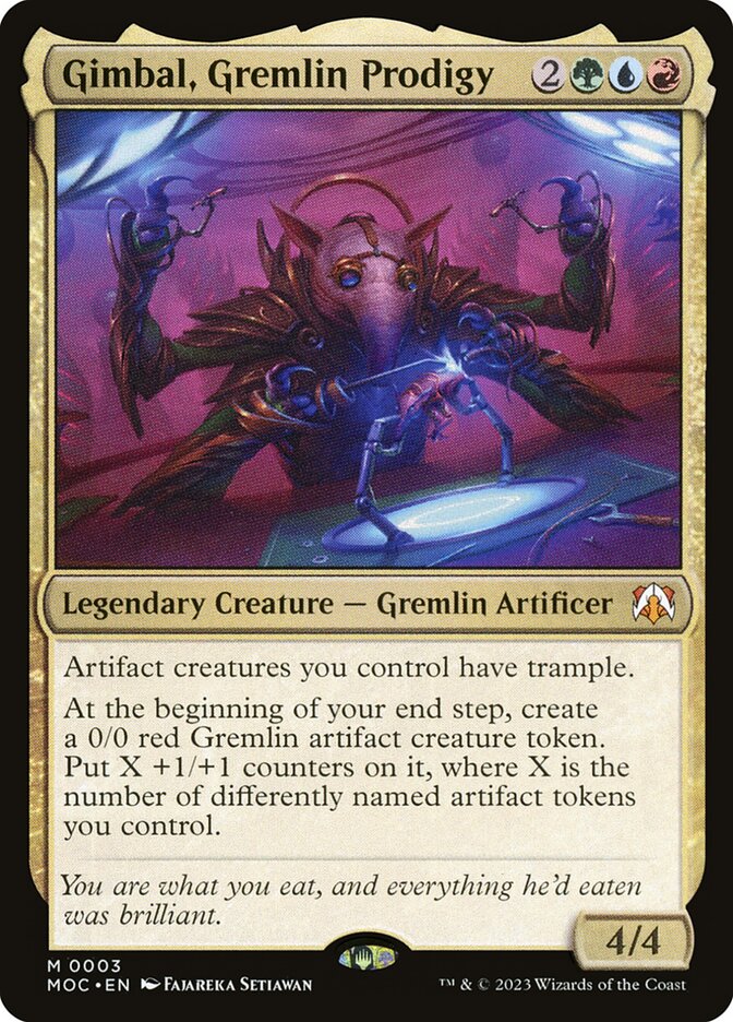 Gimbal, Gremlin Prodigy 3/444 (Commander: March of the Machine)  | Good Games Cannington