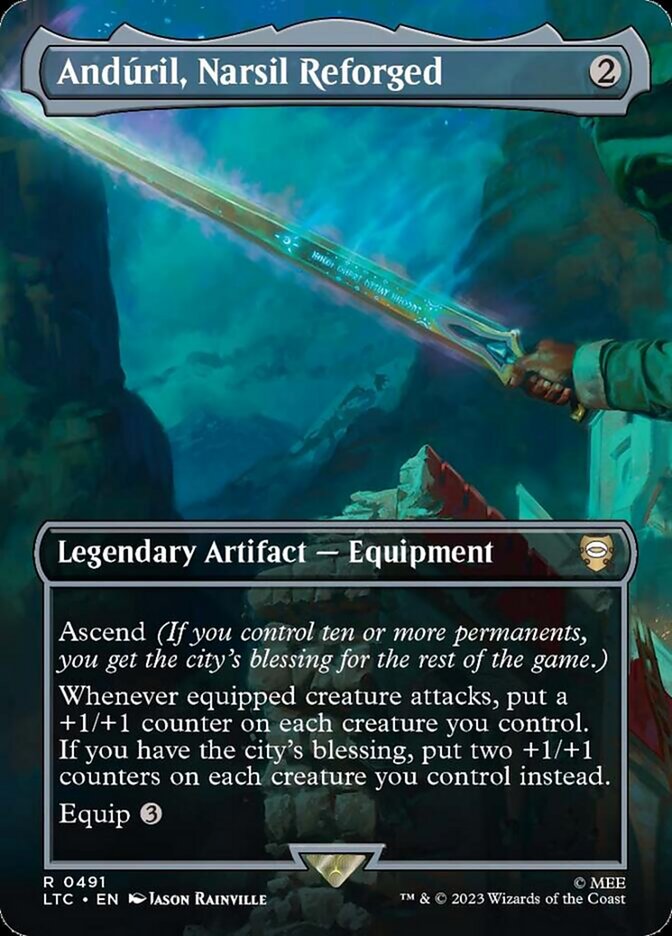 Andúril, Narsil Reforged 491 (Commander: The Lord of the Rings: Tales of Middle-earth)  - Foil | Good Games Cannington