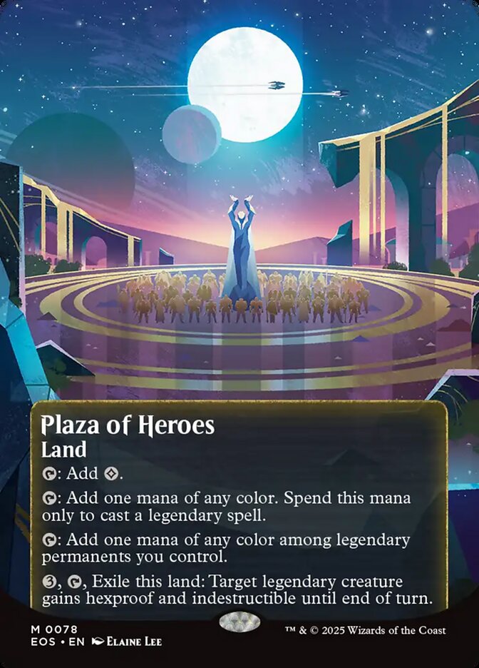 Plaza of Heroes 78/45 (Edge of Eternities: Stellar Sights)  - Borderless Foil | Good Games Cannington
