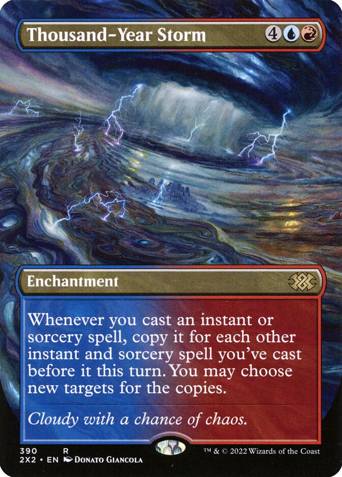 Thousand Year Storm Borderless 390 (Double Masters 2022)  | Good Games Cannington