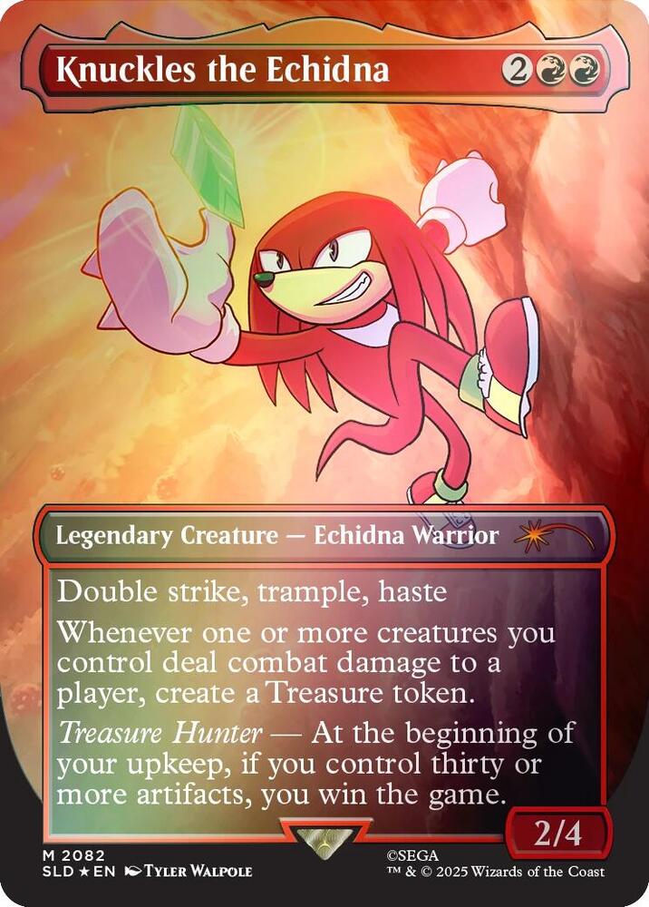 Knuckles, the Echidna 2082 (Secret Lair Drop Series)  - Borderless Rainbow Foil | Good Games Cannington