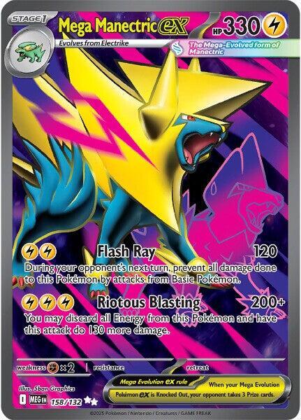 Mega Manectric ex 158/132 (ME01: Mega Evolution)  - Holofoil | Good Games Cannington