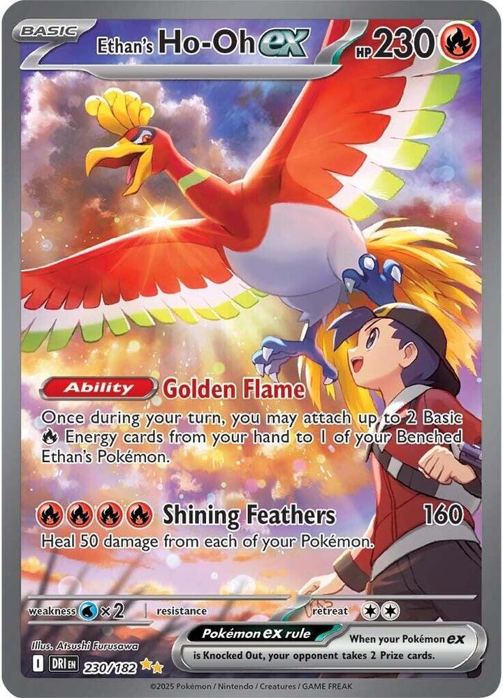 Ethan's Ho-Oh ex 230/182 (SV10: Destined Rivals)  - Holofoil | Good Games Cannington