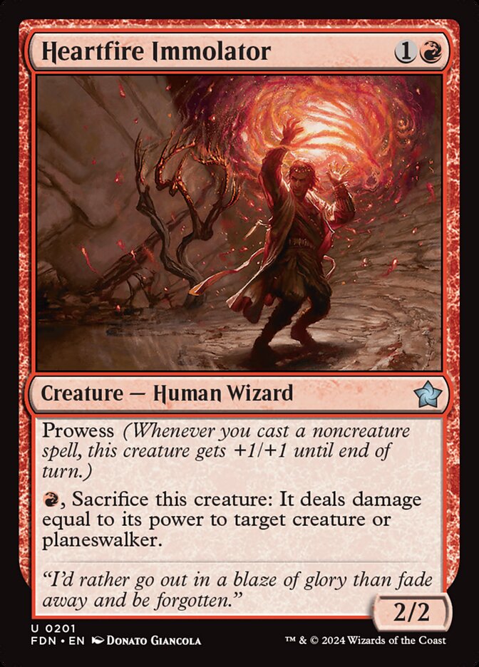 Heartfire Immolator 201/291 (Foundations)  - Foil | Good Games Cannington