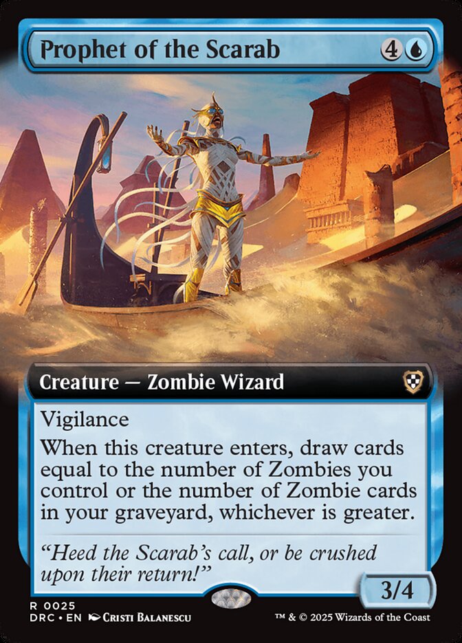Prophet of the Scarab 25/187 (Commander: Aetherdrift)  - Extended Art | Good Games Cannington