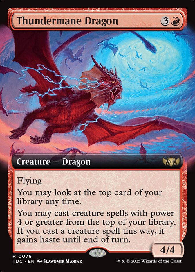 Thundermane Dragon 78 (Commander: Tarkir: Dragonstorm)  - Extended Art | Good Games Cannington