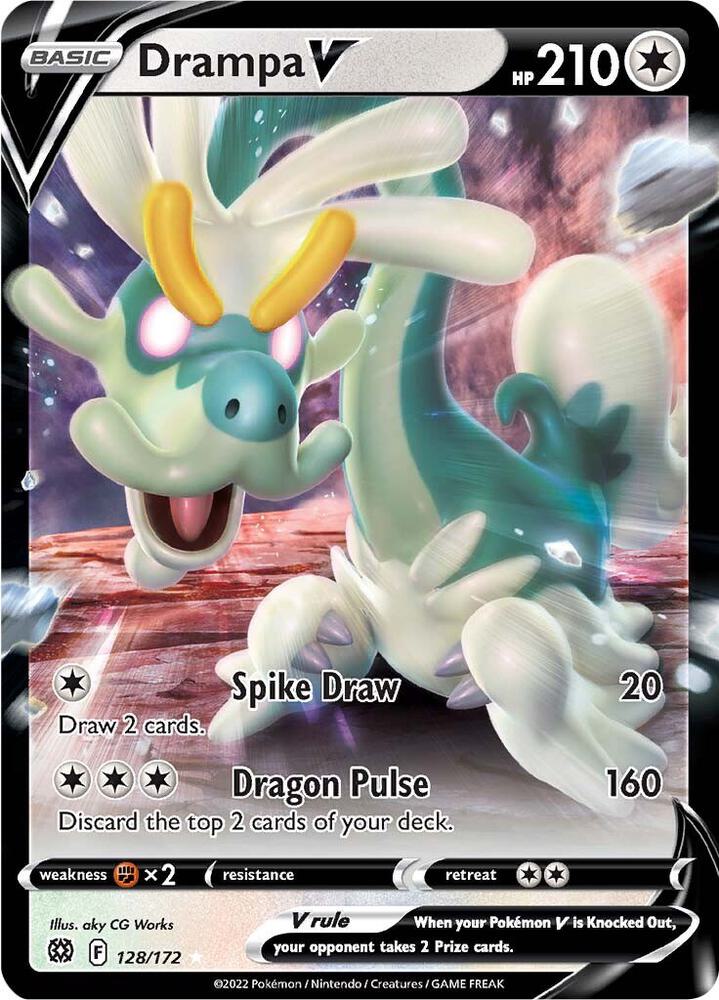 Drampa V 128/172 (SWSH09: Brilliant Stars)  - Holofoil | Good Games Cannington