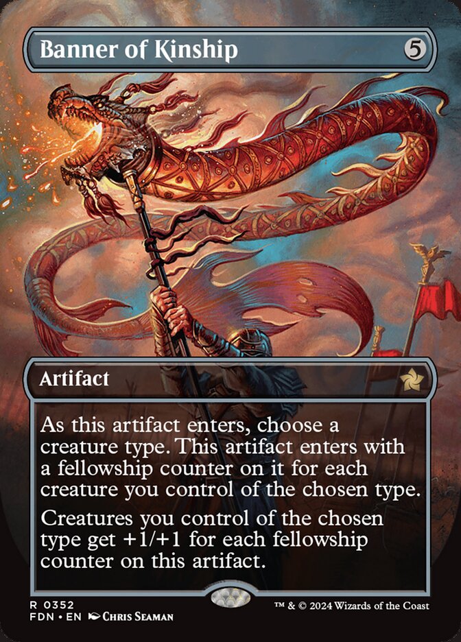 Banner of Kinship 352 (Foundations)  - Borderless Foil | Good Games Cannington