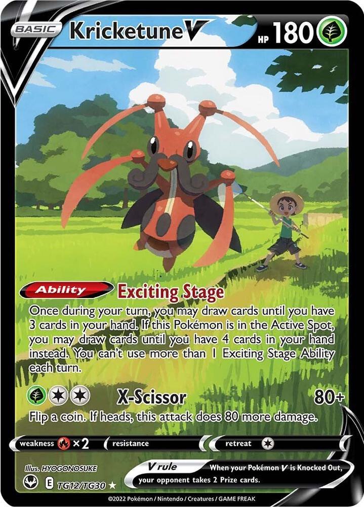 Kricketune V TG12/TG30 (SWSH12: Silver Tempest Trainer Gallery)  - Holofoil | Good Games Cannington