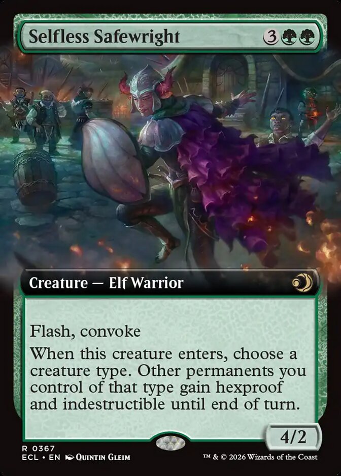 Selfless Safewright Extended Art 367 (Lorwyn Eclipsed)  - Extended Art Foil | Good Games Cannington