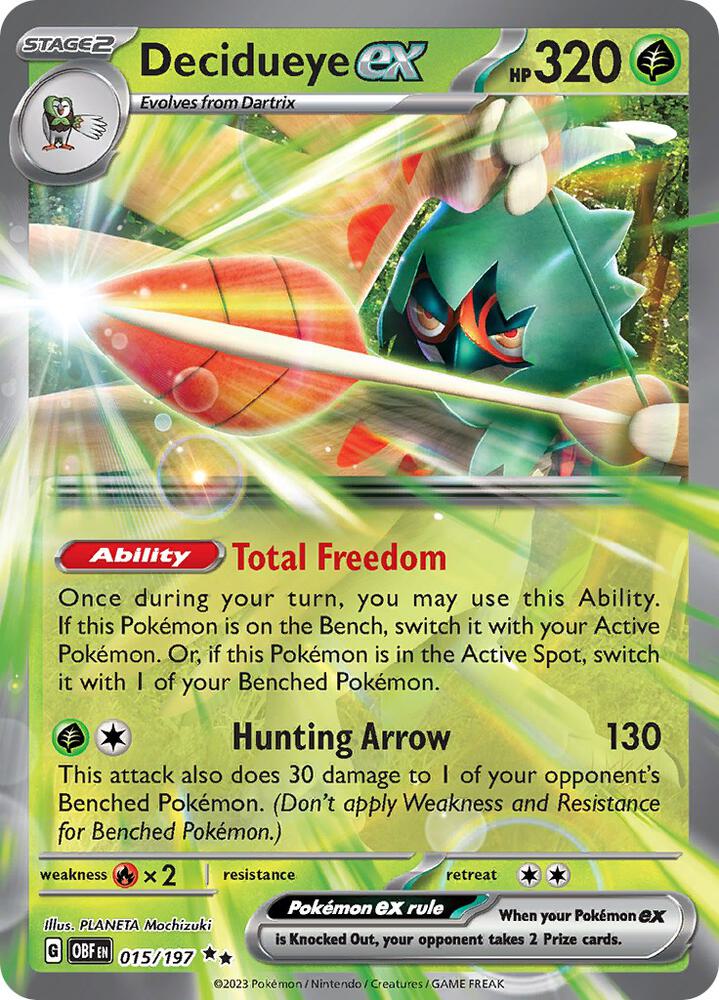 Decidueye ex 015/197 (SV03: Obsidian Flames)  - Holofoil | Good Games Cannington