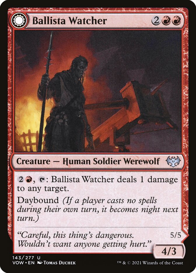 Ballista Watcher // Ballista Wielder 143 (Innistrad: Crimson Vow)  | Good Games Cannington