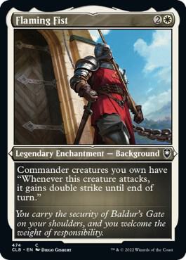 Flaming Fist 474 (Commander Legends: Battle for Baldur's Gate)  - Etched Foil | Good Games Cannington