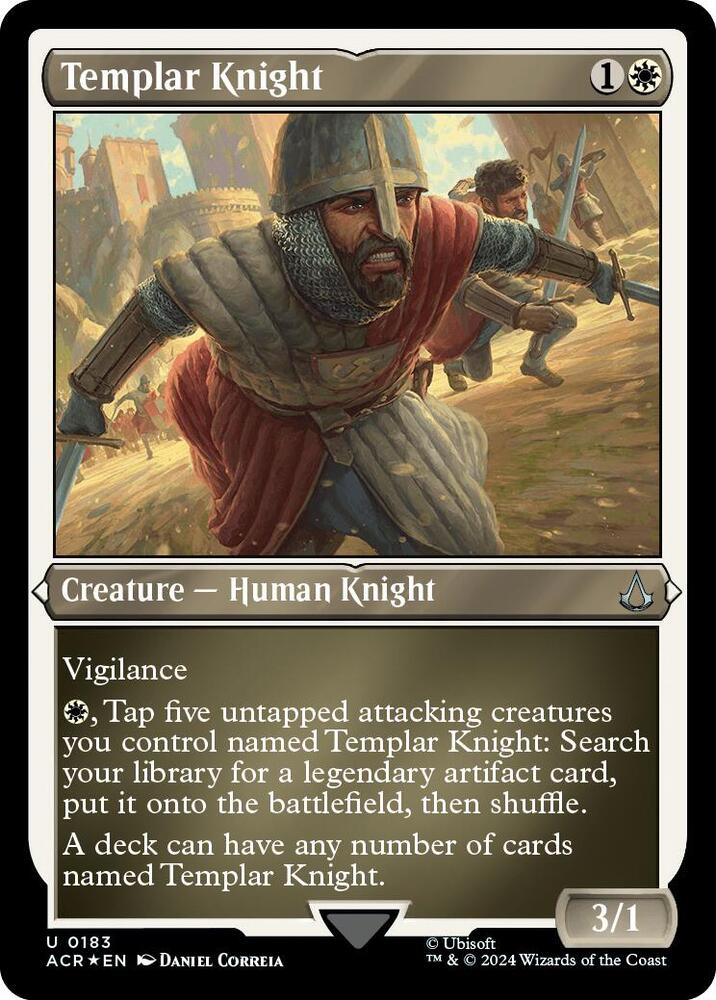 Templar Knight 183 (Universes Beyond: Assassin's Creed)  - Etched Foil | Good Games Cannington