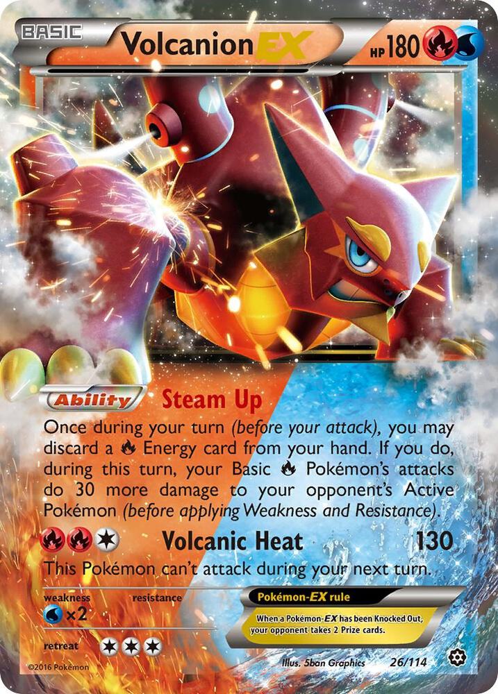 Volcanion EX (XY - Steam Siege)  - Holofoil | Good Games Cannington