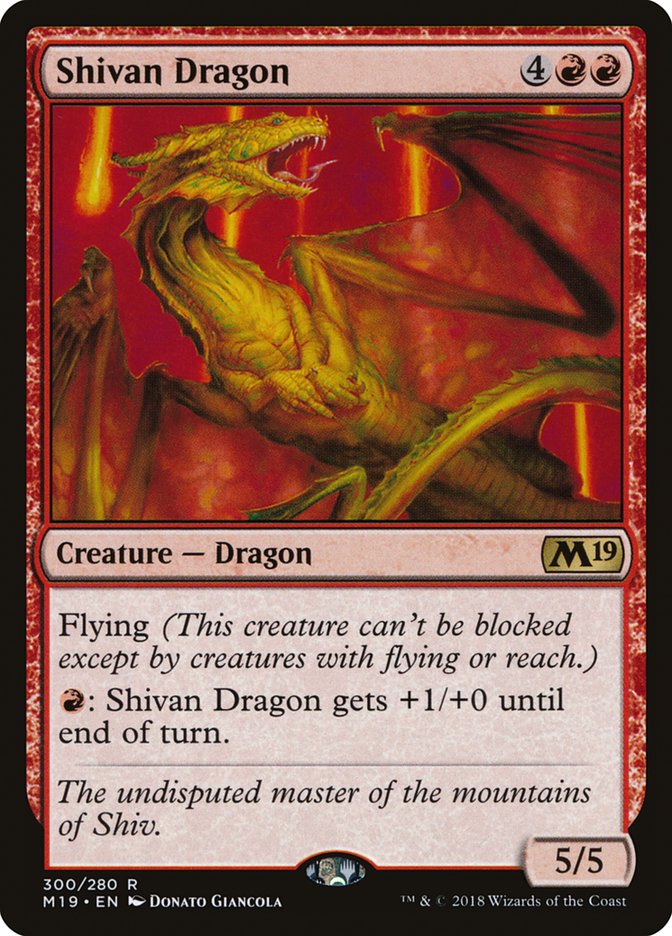 Shivan Dragon 300 (Core Set 2019)  | Good Games Cannington