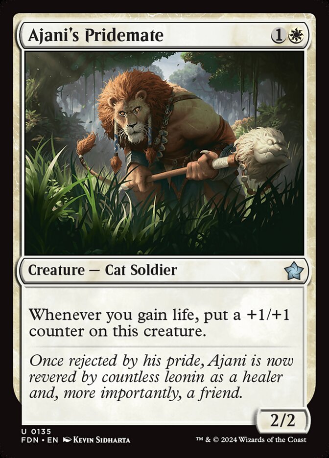 Ajani's Pridemate 135 (Foundations)  | Good Games Cannington