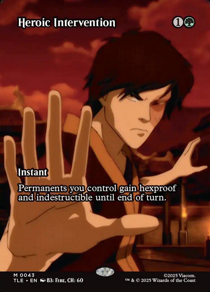 Heroic Intervention 43 (Avatar: The Last Airbender: Eternal-Legal)  - Borderless Foil | Good Games Cannington