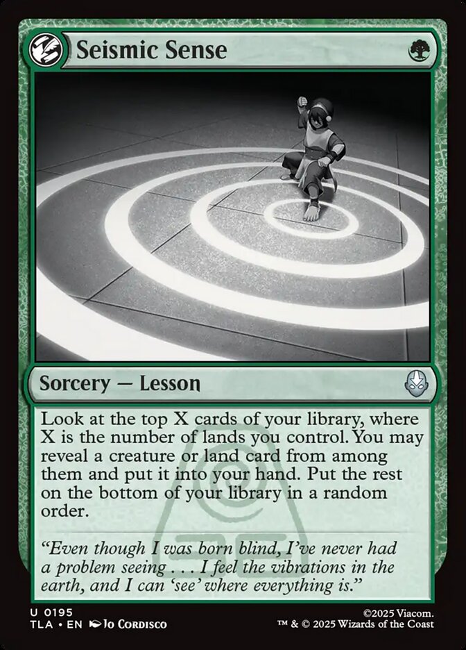 Seismic Sense 195 (Avatar: The Last Airbender)  - Foil | Good Games Cannington