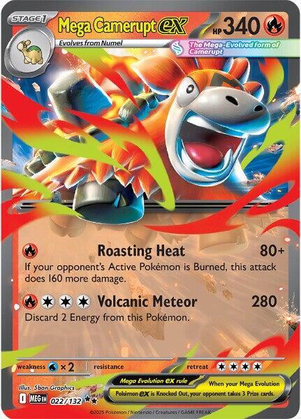 Mega Camerupt ex 022 132 (ME01: Mega Evolution)  - Holofoil | Good Games Cannington