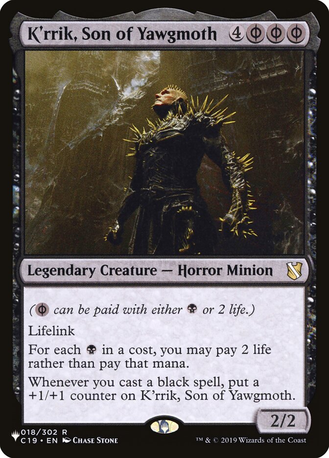 K'rrik, Son of Yawgmoth 018/302 (The List Reprints)  | Good Games Cannington