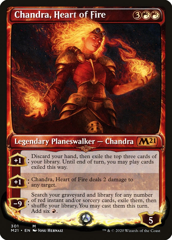 Chandra, Heart of Fire 301 (Core Set 2021)  - Showcase | Good Games Cannington